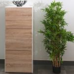 Symbiosis Meuble À Chaussures 12 Paires Coloris Chêne Et Blanc