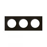 Legrand Plaque Carrée 3 Postes Dooxie Finition Noir Velours