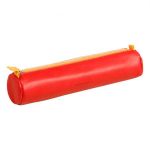 Rhodia 318993C - Trousse ronde rama, simili cuir italien, coloris coquelicot