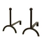 Aubry Gaspard GCH112S - Paire de chenets en fer forg&eacute;