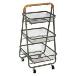 Desserte 3 Niveaux Design "Trio" 87cm Kaki Prix