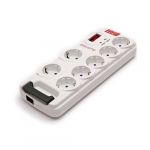 Salicru Rallonge 7 prises Schuko avec interrupteur AELREG0051 680AB-06 RJ11 2300W