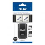 MILAN Blister d'affûtage Compact série spéciale Shadow + 2 gommes de rechange