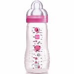 Mam Biberon 2e âge Cercles 330 ml avec tétine en silicone Débit X