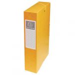 Exacompta 50609E - Boîte à élastique EXABOX, carte lustrée, dos de 60, coloris jaune