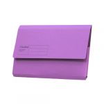 Exacompta GDW1-VLTZ carton de 50 Chemises poche recyclé 285g coloris violet