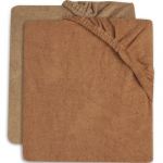 Jollein Lot de 2 housses de matelas &agrave; langer en &eacute;ponge Caramel/Biscuit (50 x 70 cm)