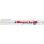 Edding Marqueur E-95 effacable à sec pour tableau en verre. Coloris blanc - Lot de 5