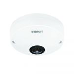 Hanwha Techwin WiseNet Q QNF 8010 Cam&eacute;ra de surveillance r&eacute;seau d&ocirc;me int&eacute;rieur couleur (Jour et nuit) 6 MP 2048 x 2048 Focale fixe composite LAN 10/100 MJPEG, H 264, H 265 PoE Cl 3