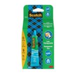 3M Scotch Tube de colle &agrave; usage domestique transparente sans solvant, 30 ml, 1 tube/paquet