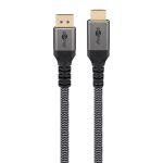 Goobay Câble DisplayPort vers hdmi, 1 m, Sharkskin Grey - Connecteur DisplayPort connecteur hdmi (type a) - 1 m (65268) - Goobay
