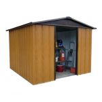 M&S Abri de jardin m&eacute;tal 12,00 m&sup2; - aspect bois