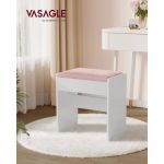 Tabouret de coiffeuse en velours blanc