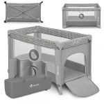 LIONELO Stefi Lit parapluie bébé compact 2en1 Dimensions 125 x 65 x 73 cm De 0 36 mois Norme de sécurité EN 716 Gris