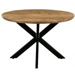 Macy-table &agrave; manger ronde 4 personnes 130 cm en bois massif