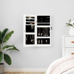 VidaXL Armoire à bijoux avec miroir murale blanc 30x8,5x67 cm