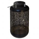 Lanterne Solaire en Métal Noir H 25,5cm