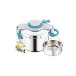 Seb P4904816 - Autocuiseur ClipsoMinut'Easy + bleu 7,5L poignées rabattables