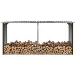 VidaXL Abri de stockage de bois Acier galvanis&eacute; 330x92x153 cm Marron