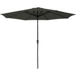 Happy Garden Parasol droit HAPUNA rond 3,30m de diamètre gris