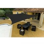 Werkapro Voile d'ombrage rectangulaire 4x5m grise en polyéthylène tressé