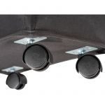 Wenko Collecteur de linge Corno, noir, solide corbeille &agrave; linge avec couvercle et &agrave; roulettes, coffre &agrave; linge, 100 % en polyester, contenance 43 l, (l x h x p) : 18,5 x 60 x 40 cm