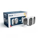 Arlo Pack Sécurité Essential : 2 Caméras Extérieures 2K + 1 Caméra Intérieure 2K