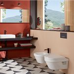 Villeroy & Boch Pack WC sans bride Architectura avec abattant + bâti-support sol et mur Viconnect PRO + plaque noir mat