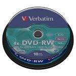 Verbatim 43552 - 10 x DVD-RW 4.7 Go 4x Spindle