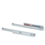 Emuca Paire de coulisses invisibles Slippe &agrave; sortie partielle avec push pour tiroir profondeur 340 mm