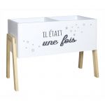 Bac &agrave; livres L 66 cm x l 30 cm x H 45 cm Il &eacute;tait une fois Blanc Livraison gratuite AC D&Eacute;CO