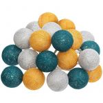 Guirlande Led secteur 20 boules tropical D6cm