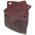 Fein 63717110015 - 50 Feuilles abrasives triangulaires perforées K80
