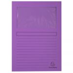 Exacompta 50102E - Paquet de 100 chemises à fenêtre FOREVER, coloris bleu vif
