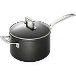 Le Creuset Casserole Anti-Adh&eacute;rente en Aluminium Forg&eacute;, &Oslash; 18 cm, Sans PFOA, Compatible avec Toutes Sources de Chaleur (y Compris Induction), Anthracite/Argent&eacute;