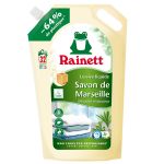 Rainett Lessive Liquide - Tensioactifs d'Origine Végétale - Efficace Dès 20° - Ecolabel - Savon de Marseille - 32 Lavages - Éco-Recharge 1,6 L