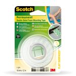 Scotch Mousse adhésive double face 19 mm x 1,5 m