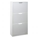 Meuble à Chaussures 3 Compartiments "Mylan" 115cm Blanc Prix