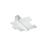 L inaire Center Plafonnier FENIKS bois/verre blanc 2 ampoules