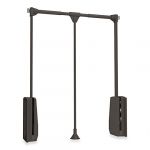 Emuca Penderie rabattable pour armoire Hang largeur réglable 830-1.150 mm finition couleur moka
