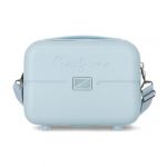 Pepe Jeans Accent Trousse de Toilette Adaptable avec Bandoulière Bleu 29x21x15 cm ABS Rigide 9.14L 0.84 kgs
