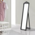 Miroir sur Pied Arezzo Inclinable 160 x 40 cm Gris Fonc&eacute;