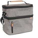 Sac Lunch Double "Zippé" 28cm Gris Prix