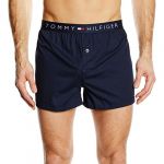 Tommy Hilfiger Cotton Woven Boxer Icon Caleçon, Bleu (Navy Blazer Pt), Large (Taille fabricant: L) Homme^Homme