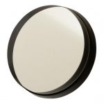 Prix Miroir Mural Rond D&eacute;co Bord M&eacute;tal 30cm Noir