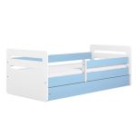 Lit bleu tom sans matelas tiroir 140/80