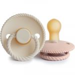 Lot de 2 Tétines Rope Caoutchouc Blush & Cream - 6/18 Mois