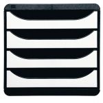 Exacompta 3104213D - Big-Box Glossy, coloris noir/blanc brillant