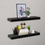 VidaXL Étagères murales flottantes 2 pcs Noir 40x20x3,8 cm