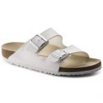 Birkenstock Arizona, Sandales Bout ouvert mixte adulte, Blanc, 41 EU (&eacute;troit)